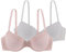 Dorina Set aus 2 niedrig gepolsterten Halb-BHS,Rosa/Elfenbein,85C