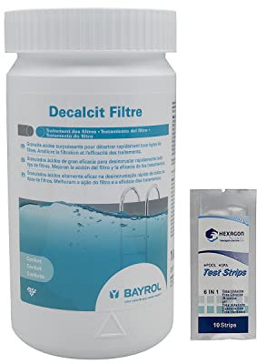 BAYROL DECALCIT Filtre - 1kg | Détartrant Filtre + 10 Tests HPS OFFERTS 6 en 1