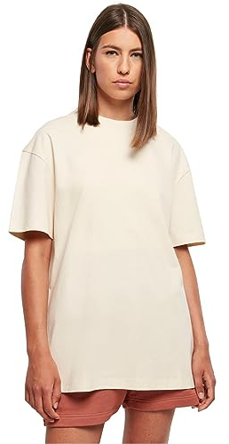 Urban Classics Damen Oversized Boyfriend Tee – Lockeres Baumwoll T-Shirt mit Rundhalsausschnitt & kurzen Ärmeln, ideal für Alltag, Freizeit & Streetwear,Whitesand,3XL