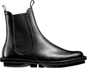 Trippen Knöchelstiefel mit Gummibändern, Modell Beatles, Unisex, aus Leder, mit 2 Knöchelspannen, Sportunterseite., Schwarz , 41 EU