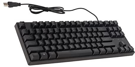 Bewinner Mechanical Gaming Keyboard, 87 Keys Compact Computer Keyboard, Ergonomic USB Wired Gaming Keyboard, Backlit Keyboard for Desktop Laptop PC