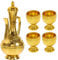 Gadpiparty 1 Set of Turkish Coffee Pot Set Vintage Wine Glasses Jug Tea Pot Golden Wine Decanter and Glasses Altar Cups Set Holy Water Offering Cup