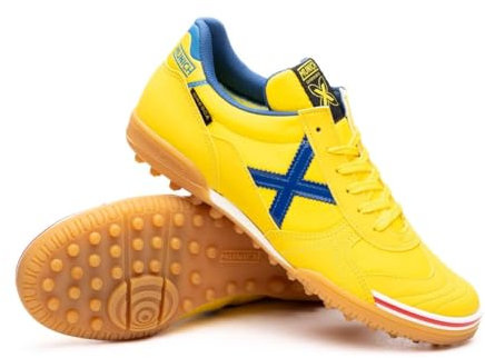 Munich Mixte Gresca Genius 607 Chaussures de Football en Salle, Citronier, 44 EU