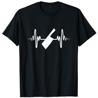 Couperet de boucherie Heartbeat Meat Enthusiast Butchery T-Shirt
