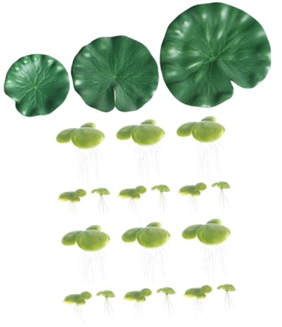 SEWOART 21stücke Teiliges Lebensechten Künstlichen Lotusblättern Für Aquarien Schwimmende Dekoration Für Teich Und Garten Nachbildung Von Lotusblättern Und Wasserpflanzen Für