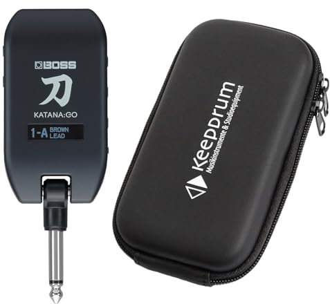 BOSS Katana GO Amp Plug Kopfhörer-Verstärker + keepdrum Soft-Case Transport-Tasche