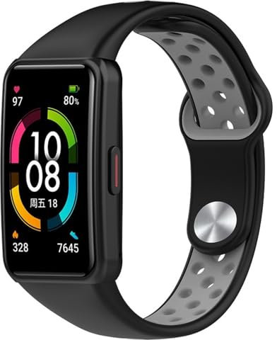 Cinturino Traspirante per Huawei Band 6 / Pro / NFC, Silicone Sport Bracciali di Ricambio per Honor Band 6