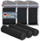 Blumtal Kühlhandtuch 3er Set - kühlendes Handtuch als Sporthandtuch - Mikrofaserhandtuch mit Kühlfunktion - Fitness Handtuch 100x30 cm - Kühltuch Cool Towel mit Tasche - Fitnesshandtuch in Schwarz