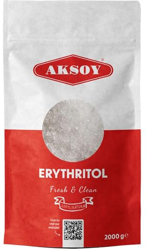 Aksoy Pure Erythritol 100% Natural 2KG (4.4 lb) | Zero Calorie Sweetener, Perfect for Baking & Beverages | Keto-Friendly, Non-GMO, Vegan, No Artificial Additives