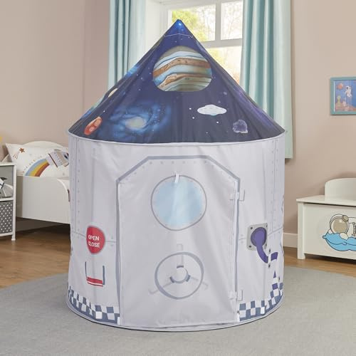 Liberty House Toys Space Play Tent, Grey, Dia100 x H135 cm | Immersive & Sensory Play, Polyester, Mesh Windows, Dia100 x H135 cm