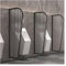 OLSKFUH Urinal-Trennwand, Trennwand aus durchscheinenden Glasplatten, Urinal-Schirmgitter mit Edelstahlrahmen, Schwarz, 3 Stück