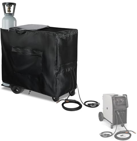 Welding Machine Cover with Zipper,Heavy Duty 600D Waterproof Welding Cart Cover,Welder Covers for Welder Models TIG/MIG 240/230/MP250i/252/255.(40''L*16''W*32''H)