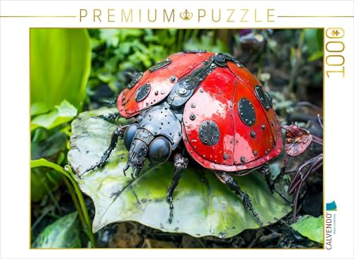 Puzzle · Kunstvoller Metall-Marienkäfer: Einzigartige Garten-Deko aus | recyceltem Material · Dieses kunstvolle Einzelmotiv zeigt einen… · 1000 Teile · Lege-Größe 64 × 48 cm · CALVENDO Puzzle