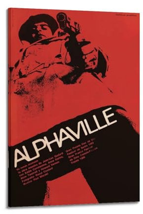 LERIAENHD Alphaville Poster, Wandkunst, Leinwand, Vintage-Poster, dekoratives Gemälde für Wohnzimmer, Schlafzimmer, elegantes ästhetisches Poster, 40 x 60 cm, Rahmenstil