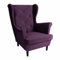 X-Group4th Sessel Hocker Ohrensessel Wohnzimmer Relaxsessel Samt Fernsehsessel Lounge Modern Schlafzimmer Bequem Loungesessel, Lila, 95x81x102 cm
