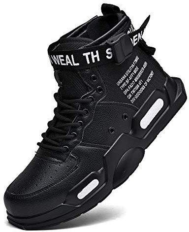 FUSHITON Herren Laufschuhe Mode High Top Sneakers Freestyle Hi-Top Lässig Sportschuhe Wanderschuhe Hoch Turnschuhe Freizeitschuhe Fitness Hohe Schuhe