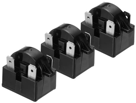 sourcing map 3pcs PTC Refrigerator Starter Relay, 4.7 Ohm 4 Pin Fridge Compressor Start Relay