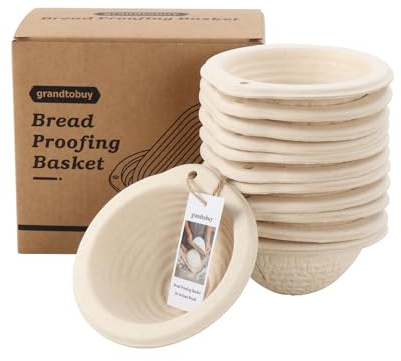12-Pack 13cm Small Pulp Proofing Baskets with Linen Liners for Sourdough
