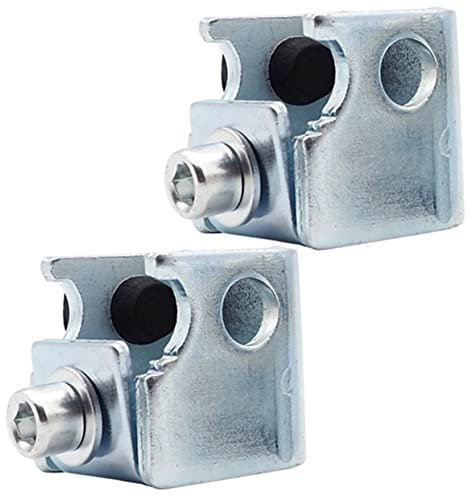 SHINEOFI 2Pcs Automatic Door Stopper for Track Durable Sliding Door Device with Collision Pads Sturdy Design Prevents Door Rolling Off Rail for