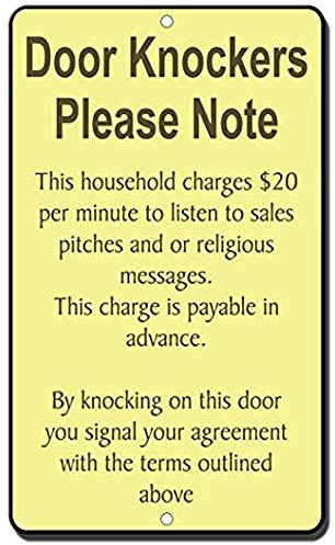 Yelacecca Aluminum Metal Sign Doors Knockers Please Note Novelty Road Sign 8X12 Inch