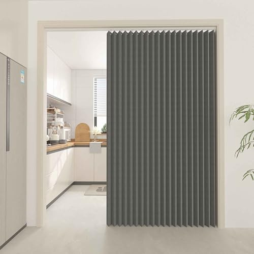 YWQJL Türvorhang Mit Stange Raumteiler Vorhang Gardinen Verdunkelnd Falttüren Innentüren Verdunkelungsvorhänge Schrankvorhang Für Offenen Kleiderschrank(*2,W 100*H 240cm)
