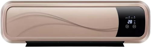 Electric Downflow Heater - Wall Mounted Air Curtain & Fan with Thermostat, LED Display, Timer & Remote Control - 3000W