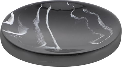 Cabilock Porte-savon en résine, motif marbre, porte-savon avec design de drainage, porte-savon étanche pour salle de bain et cuisine, compact pour un rangement sûr et un séchage rapide