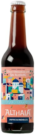 Cerveza Artesana Althaia Mediterranean Ipa SIN ALCOHOL Pack Latas 33cl. Amarga, Cítrica y 100% Natural (Pack 12 Botellas, 12, unidad)