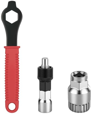 HOTUT Estrattore per Pedivelle e Attrezzi per Movimento Centrale,Kit di Estrattore di Pedivelle con Chiave Inglese,Kit Attrezzi Bici per Rimuovere Pedivella della Bicicletta MTB