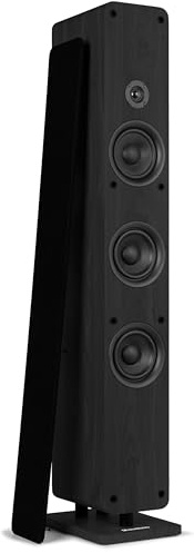 Audizio Arco - Standlautsprecher Passiv 160 Watt - HiFi Lautsprecher für Stereoanlage & Heimkino Soundsystem - 3-Wege Speaker - Ideal als Front/Surround Lautsprecher Boxen - Schwarz