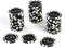 50 Poker-Chips Laser-Chips Metallkern 12g Poker Texas Hold`em Black Jack Roulette reflektierend Tokens Jetons Casino 1 Rolle Wert 1-10000 wählbar (Wert 100)
