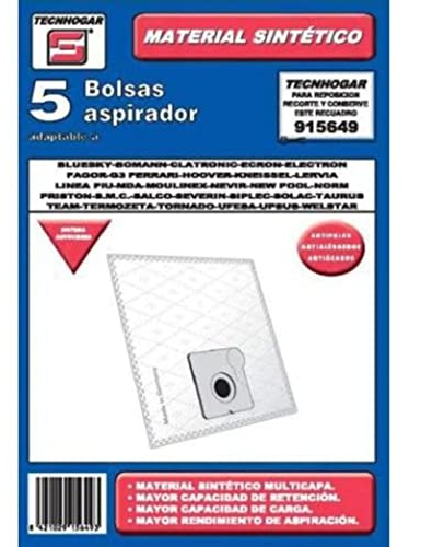 TECNHOGAR 915649 Bolsa aspirador, Blanco