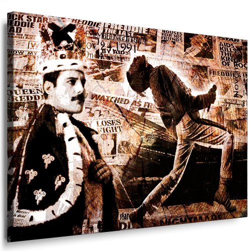 Freddie Mercury - Queen Kunstdruck NR:019877 k. Poster - Bild fertig auf Keilrahmen ! Pop Art Gemälde Kunstdrucke, Wandbilder, Bilder zur Dekoration - Deko. Musik Stars Kunstdrucke