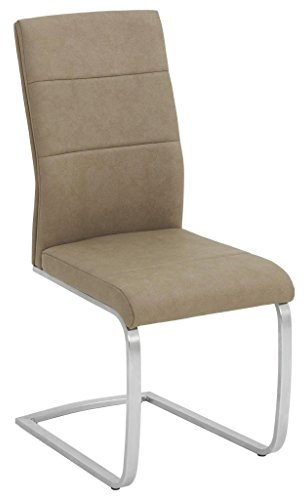 NOVEL Schwingstuhl, Silber, 44x100x64 cm, Metall, Textil