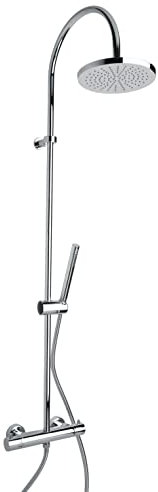Kiamami Valentina Colonne COULISSANTE pour Douche avec Thermostat, Pomme DE Douche Fixe ET POMMEAU Manuel