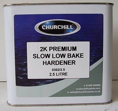 Churchill Hardener/Activator 2K Car Lacquer & Paint 2.5 Litre Premium Slow Low Bake Suitable For Use In Low Bake Ovens General Purpose Hardener For Small Repairs or Respray