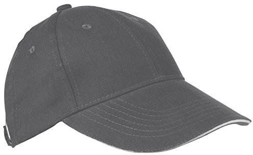 Macma Baumwoll-Basecap 6 Panel Heavy-Brushed Cotton/Farbe: grau/Silbergrau