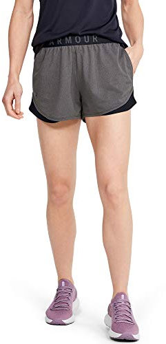 Under Armour Women's Play Up 3.0 atmungsaktive Sporthose, komfortable Sportshorts mit Loser Passform, Grey, Small