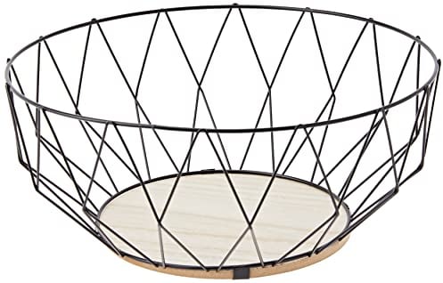 SECRET DE GOURMET 76305 Frutero Metálico Baltik, 28 cm, Negro, Metal