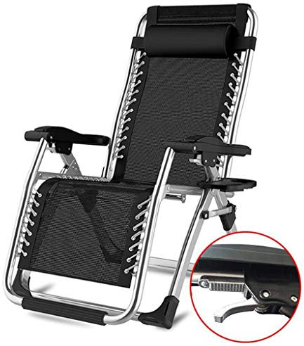 YLCJ Camping Klappstuhl, Schwerlast-Schwerelosigkeitsstühle mit Getränkehalter | Gartenterrasse Sonnenliegen | Klappbare Liegestühle