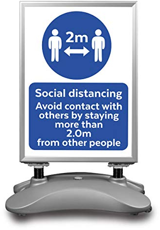 DWA Kundenstopper Plakatständer A1 Klapprahmen aus Aluminium