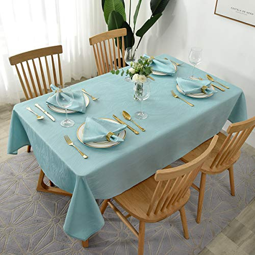 maxmill Jacquard Stoffservietten 20x20 Zoll mit gesäumten Kanten Wirbelmuster Weich Bequem und Luxus Serviette für Familienessen Hochzeiten Party und Bankett 4er Set Türkis