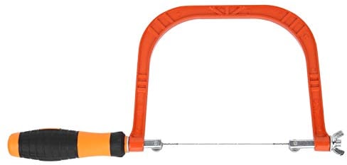 Mini Seghetto da Traforo Arco vide Seghetto Junior Regolabile a Forma di U in Lega di Alluminio Sega a Mano Utensili Manuali per il Taglio del Legno con Bloccaggio a Vite Regolato e Filettatura