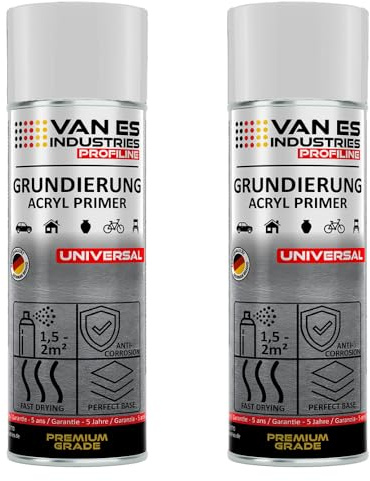 VE-INDUSTRIES Haftgrund Primer Spray weiss matt 400 ml pro Spraydose Grundierung Rostschutz Filler (2)