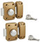 THIRARD - Lot de 2 verrous à bouton Apache pour porte d'entrée, cylindre 45mm, acier, 3 clés/verrou, époxy or