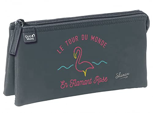 Quo Vadis Trousse scolaire Shaman Flamant 22,5x11x6 cm