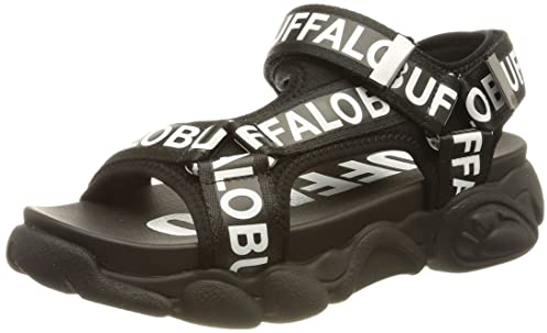 Buffalo Damen CLD TEC Sandale, Black, 39 EU