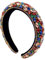 Strass-Stirnband, gepolstert, barocke Kristalle, modisches Party-Haarband für Braut, Hochzeit, Jahrestag, Urlaub, Geschenke (Bunt)