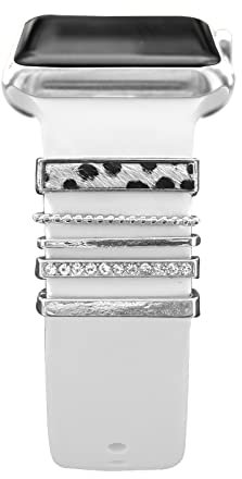 Anillos Decorativos de Diamantes Loops Compatibles con Apple Watch Bandas 38mm 40mm 41mm 42mm 44mm 45mm 49mm, Watch Correa Metal Charms Accesorios para iWatch Series 8 7 6 5 4 3 2 1 SE Ultra,Tipo #13