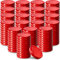 KADAX Lot de 200 couvercles à visser - Diamètre : 53 mm - En métal - Convient pour les bocaux de 115 ml - Avec 4 dents d'encliquetage - Rouge